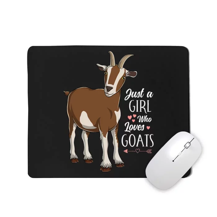 Just a Who Loves Goats Cute Farm Animal Mousepad