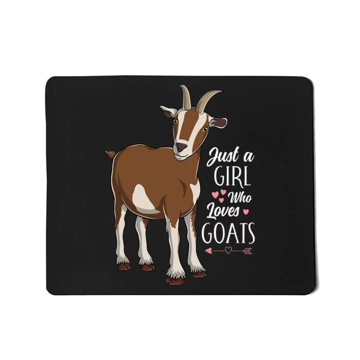 Just a Who Loves Goats Cute Farm Animal Mousepad