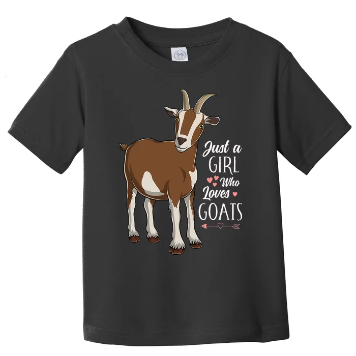 Just a Who Loves Goats Cute Farm Animal Toddler T-Shirt