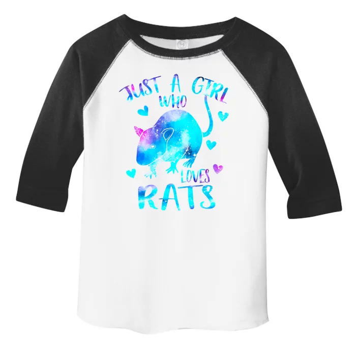 Just A Who Loves Rats Cute Rat Lover Galaxy Theme Gift Toddler Fine Jersey T-Shirt