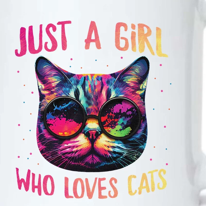 Just A  Who Loves Cats Cute Cat Lover Black Color Changing Mug