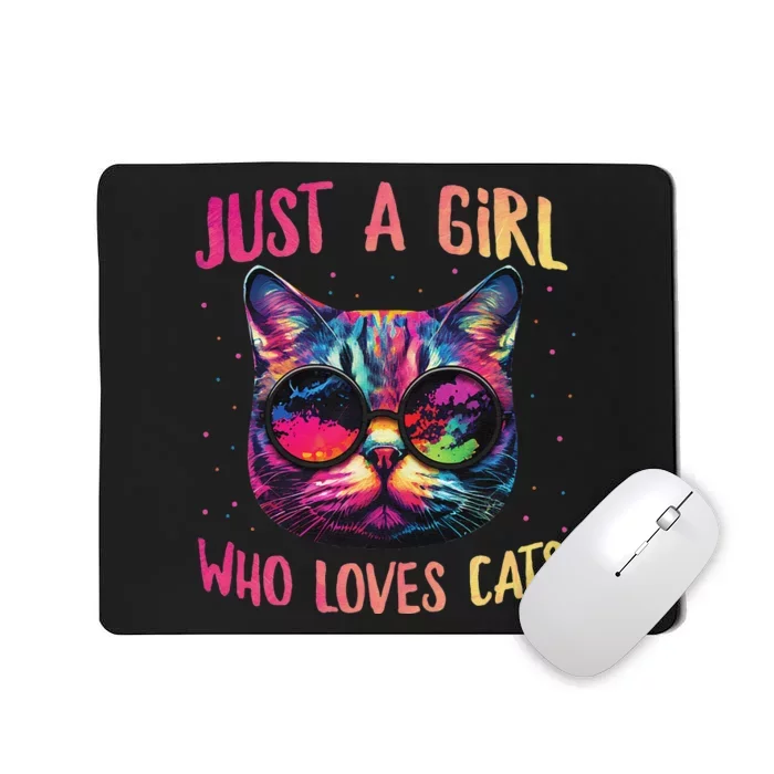 Just A  Who Loves Cats Cute Cat Lover Mousepad