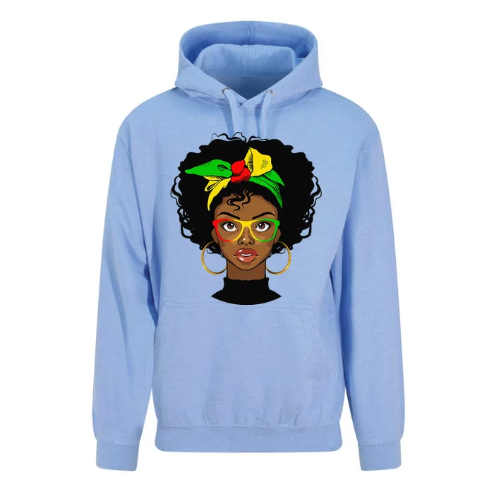 Juneteenth Afro Woman Black Queen African American Melanin Unisex Surf Hoodie