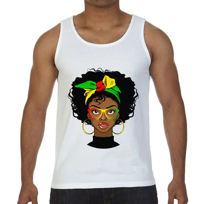 Juneteenth Afro Woman Black Queen African American Melanin Comfort Colors® Tank Top