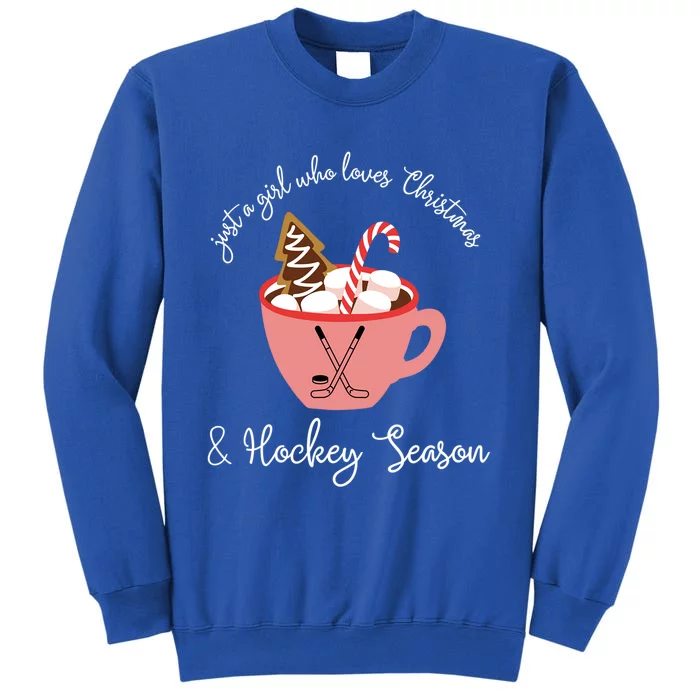 Just A Who Loves Christmas And Hockey Season Xmas Gift Sweatshirt