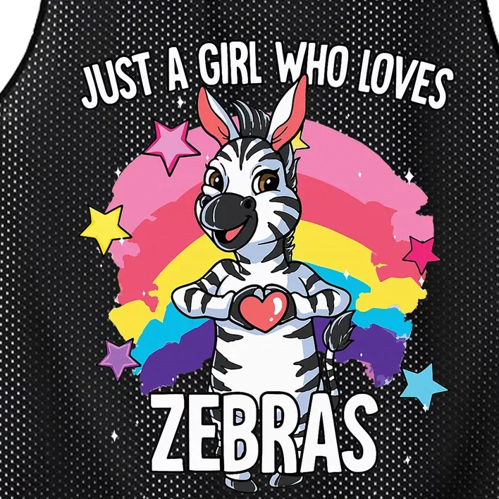 Just A Who Loves Zebras Zebra Mesh Reversible Basketball Jersey Tank