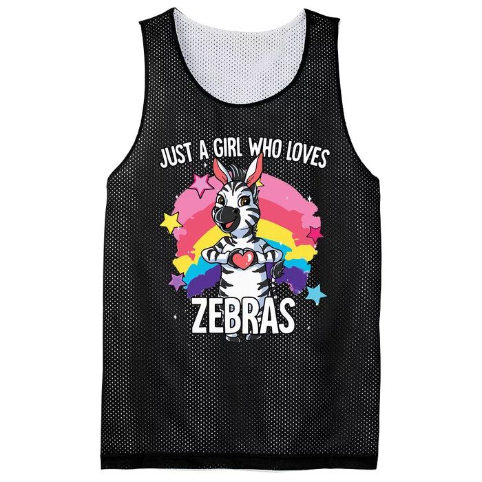 Just A Who Loves Zebras Zebra Mesh Reversible Basketball Jersey Tank