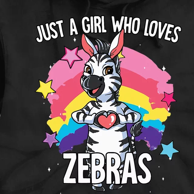 Just A Who Loves Zebras Zebra Tie Dye Hoodie