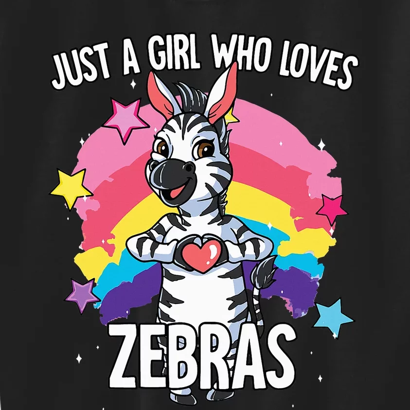 Just A Who Loves Zebras Zebra Kids Sweatshirt