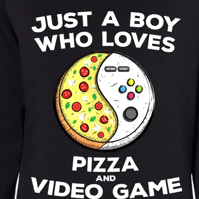 Just A Who Love Pizza And Video Game Funny Gaming Funny Gift Womens California Wash Sweatshirt