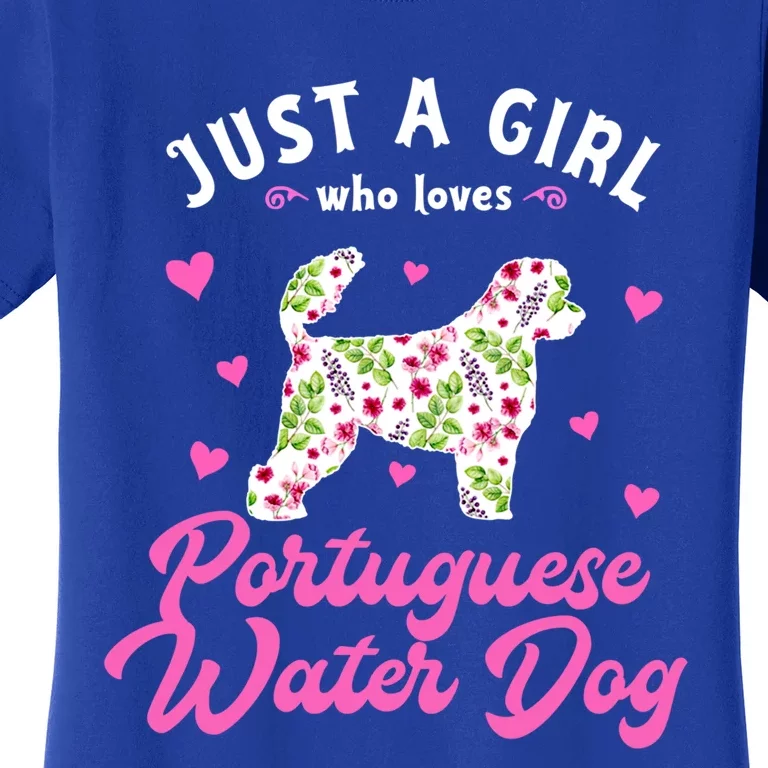 Just A Who Loves Portuguese Water Dog Funny Gift Women's T-Shirt