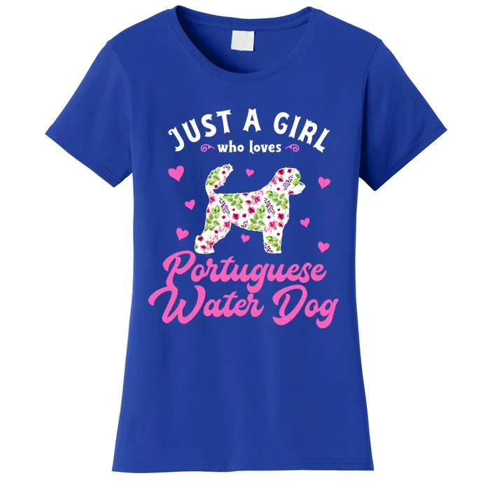 Just A Who Loves Portuguese Water Dog Funny Gift Women's T-Shirt