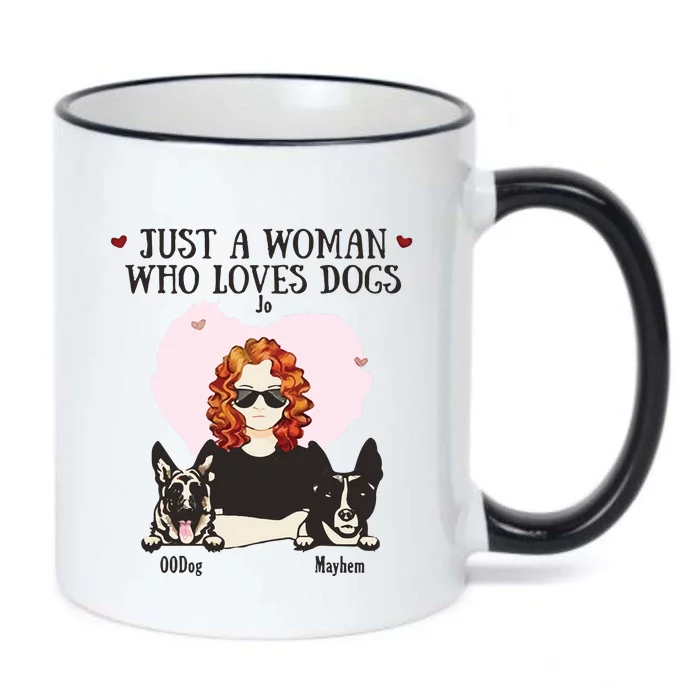 Just A Woman Who Loves Dog Jo 00dog Mayhem Black Color Changing Mug