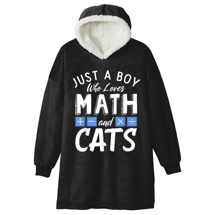 Just A Who Loves Math And Cats Funny Mathematics Hooded Wearable Blanket