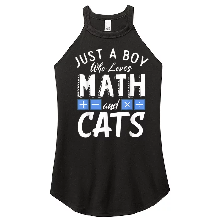 Just A Who Loves Math And Cats Funny Mathematics Women’s Perfect Tri Rocker Tank