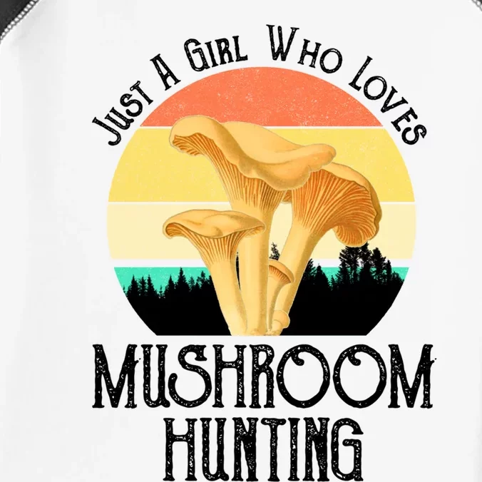 Just A Who Loves Mushroom Hunting Funny Mushroom Hunter Cute Gift Infant Baby Jersey Bodysuit