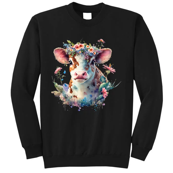 Just A Who Loves Cows Funny Cow Tall Sweatshirt