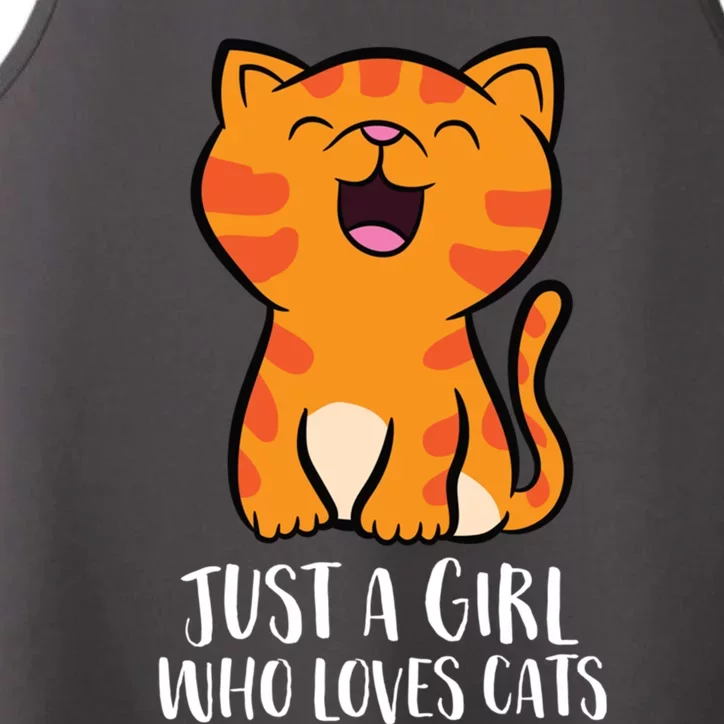 Just A Who Loves Cats Gift Performance Tank