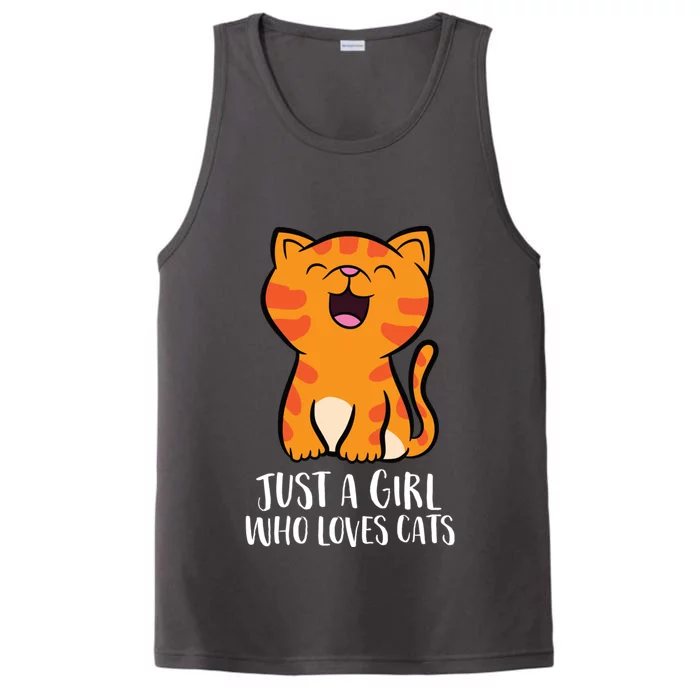 Just A Who Loves Cats Gift Performance Tank