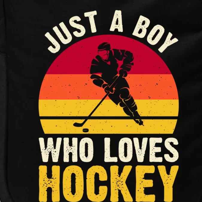 Just A Who Loves Hockey Ice Hockey Player Cool Gift Impact Tech Backpack