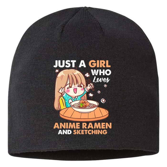 Just A Who Loves Anime Ra And Sketching Gifts Girls 8 1/2in Sustainable Knit Beanie