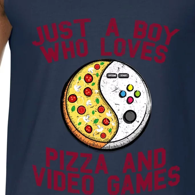 Just A Who Loves Pizza And Video Games Funny Gamer Quote Gift Comfort Colors® Tank Top