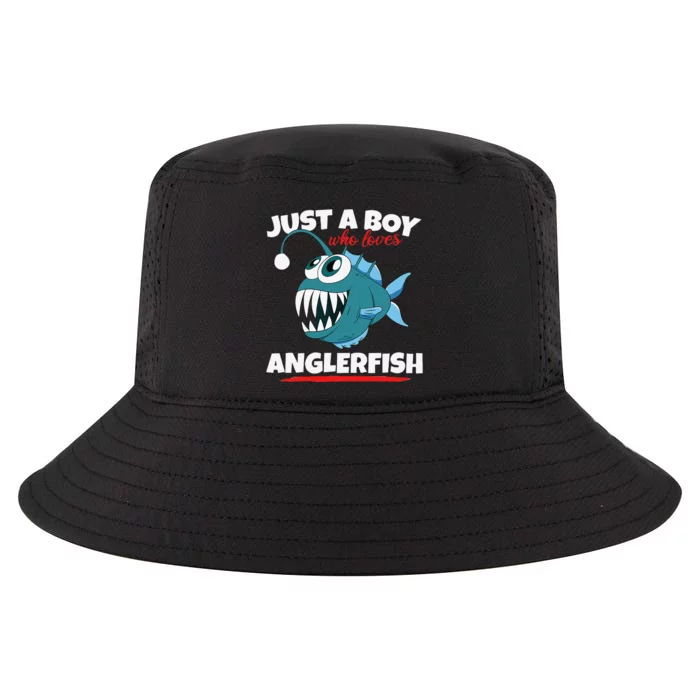 Just A Who Loves Angler Fish Funny Fishing Anglerfish Cool Comfort Performance Bucket Hat