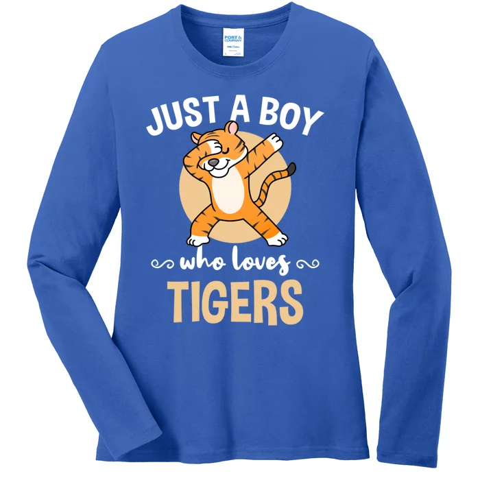 Just A Who Loves Tigers African Animal Gift Ladies Long Sleeve Shirt