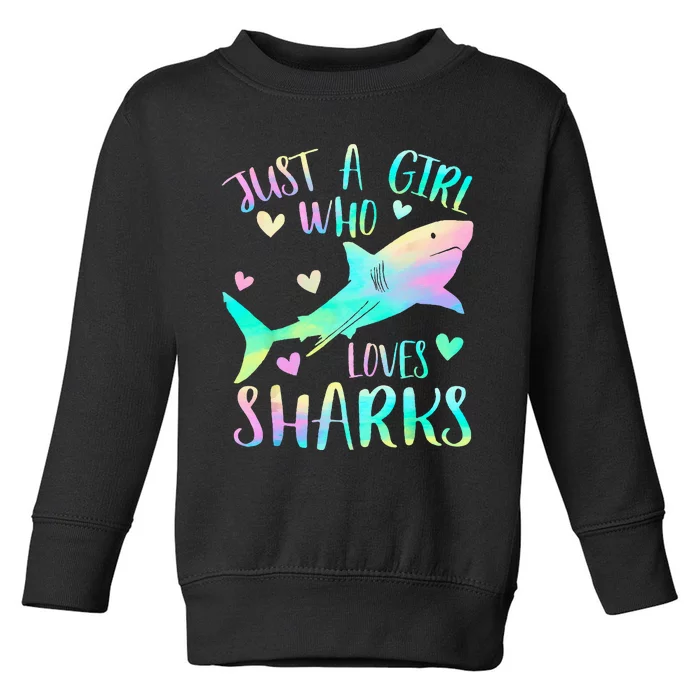 Just a Who Loves Sharks Cute Shark Lover Themed Toddler Sweatshirt