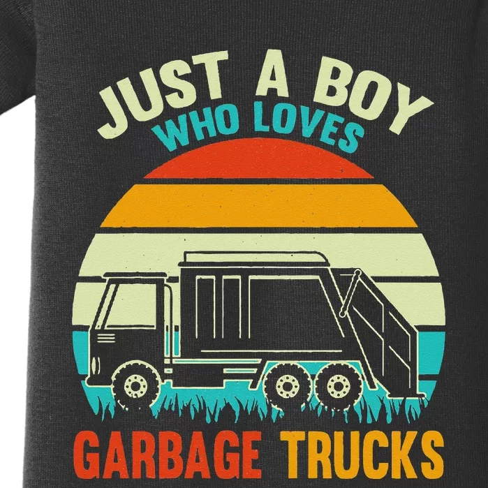 Just A Who Loves Garbage Trucks Baby Bodysuit