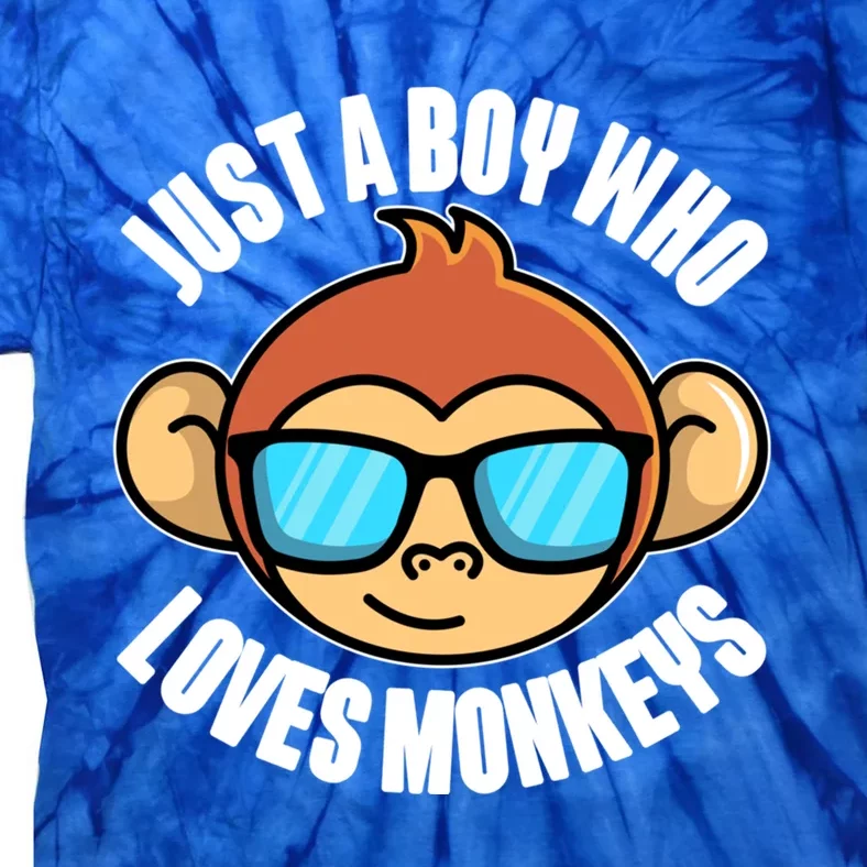 Just A Who Loves Monkeys With Sunglasses Gift Tie-Dye T-Shirt