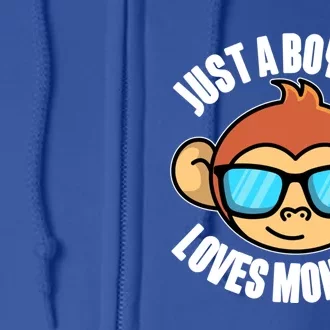 Just A Who Loves Monkeys With Sunglasses Gift Full Zip Hoodie