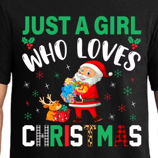 Just A Who Loves Christmas Holiday Season Cute Gift Pajama Set