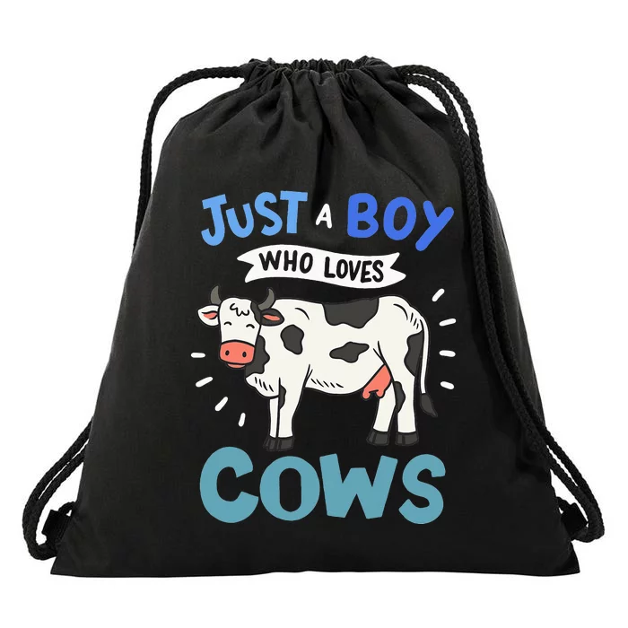 Just a  Who Loves Cows Funny Cows Lover Gift Drawstring Bag