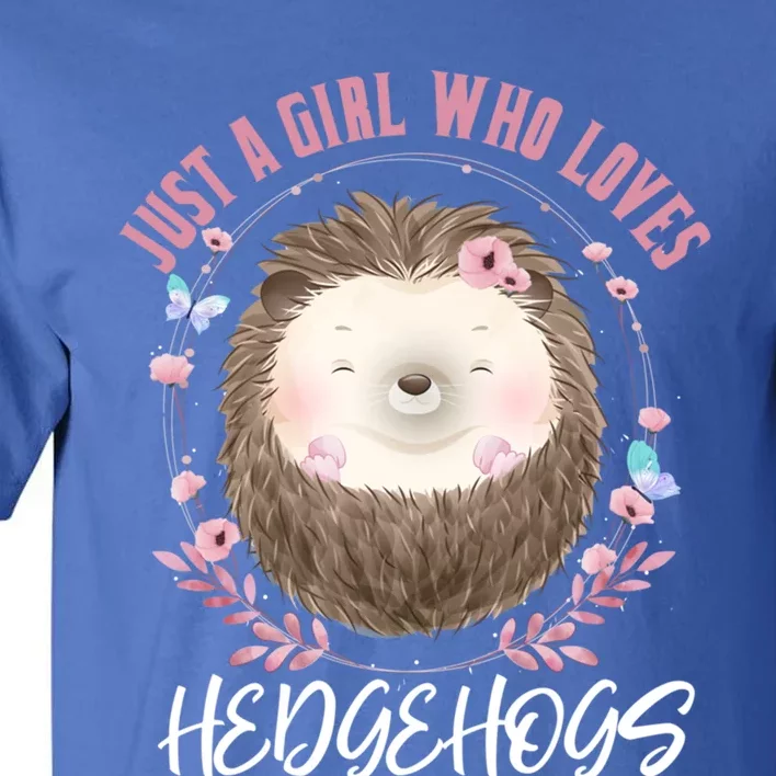 Just A Who Loves Hedgehogs Forest Animal Cute Hedgehog Gift Tall T-Shirt