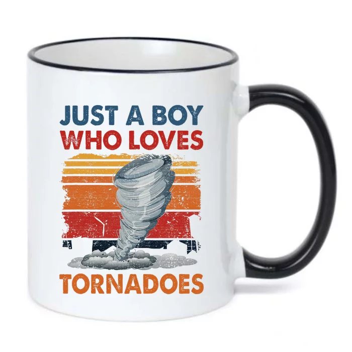 Just A Who Loves Tornado Black Color Changing Mug