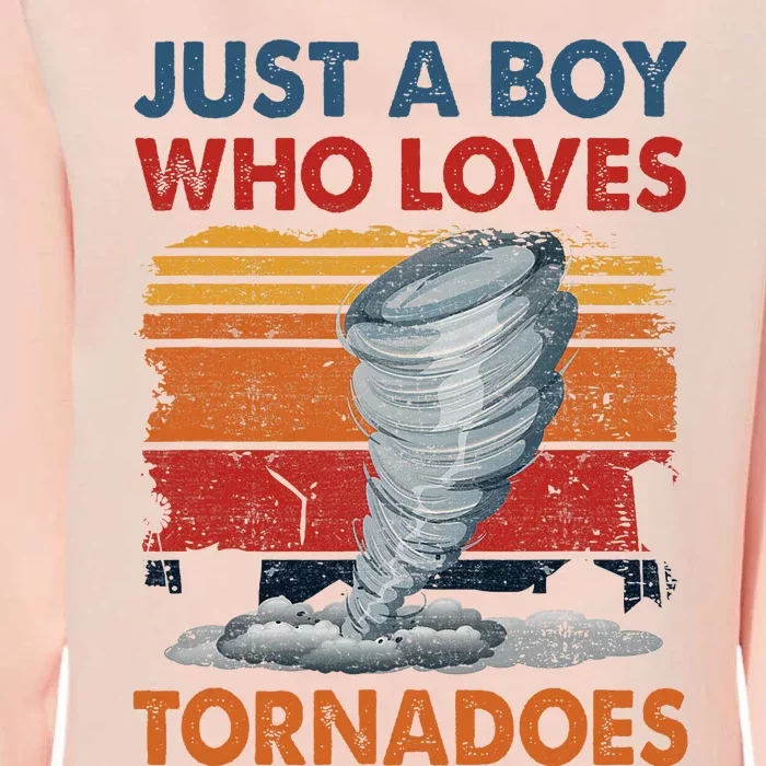 Just A Who Loves Tornado Womens California Wash Sweatshirt