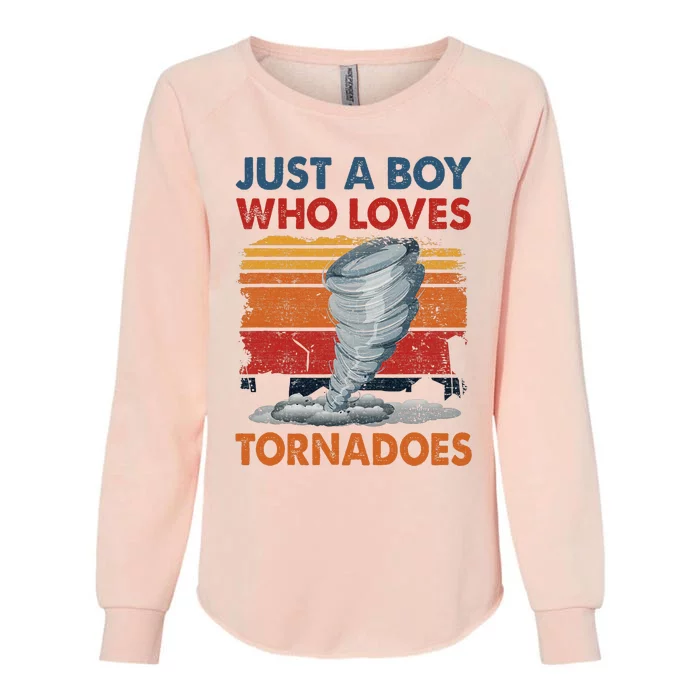 Just A Who Loves Tornado Womens California Wash Sweatshirt