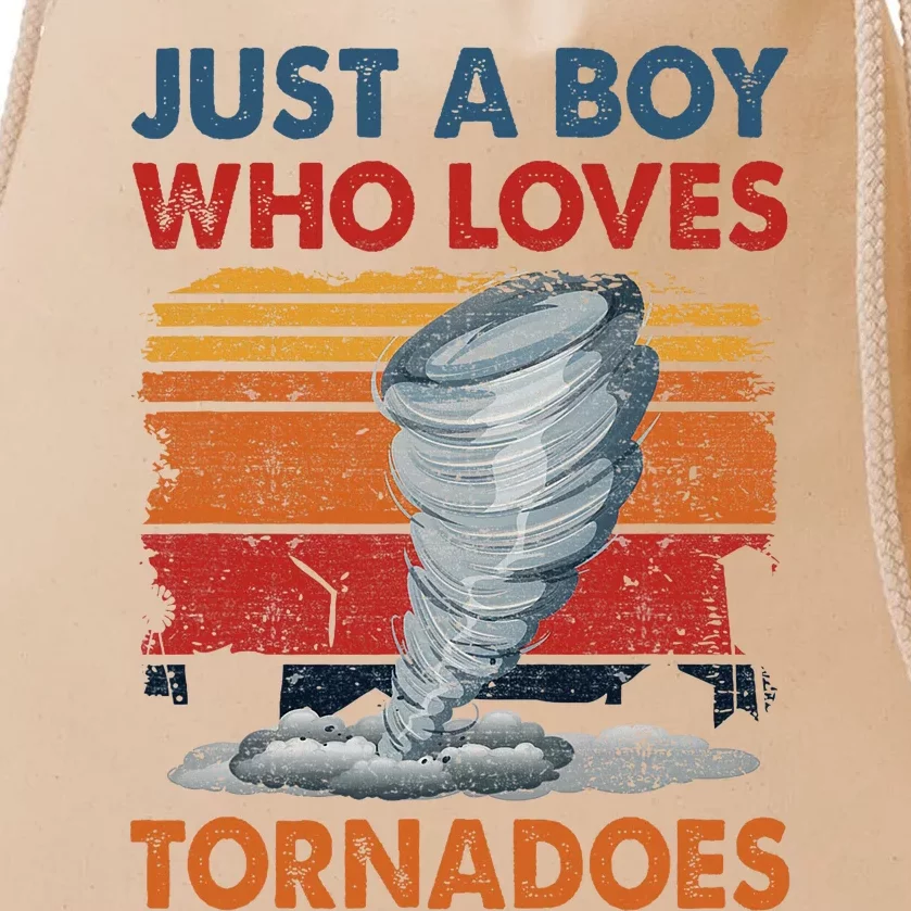 Just A Who Loves Tornado Drawstring Bag