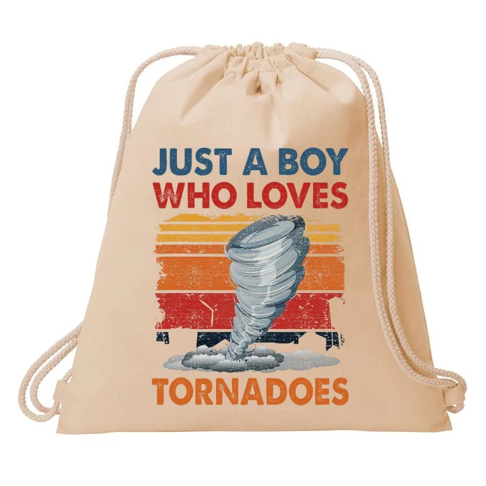 Just A Who Loves Tornado Drawstring Bag