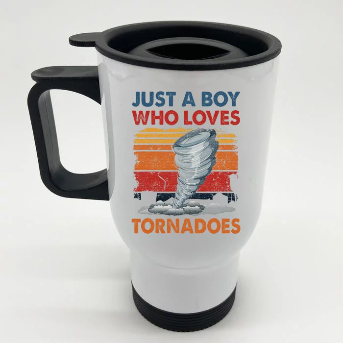 Just A Who Loves Tornado Front & Back Stainless Steel Travel Mug