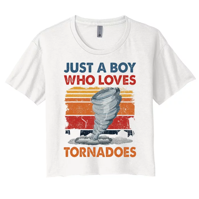 Just A Who Loves Tornado Women's Crop Top Tee