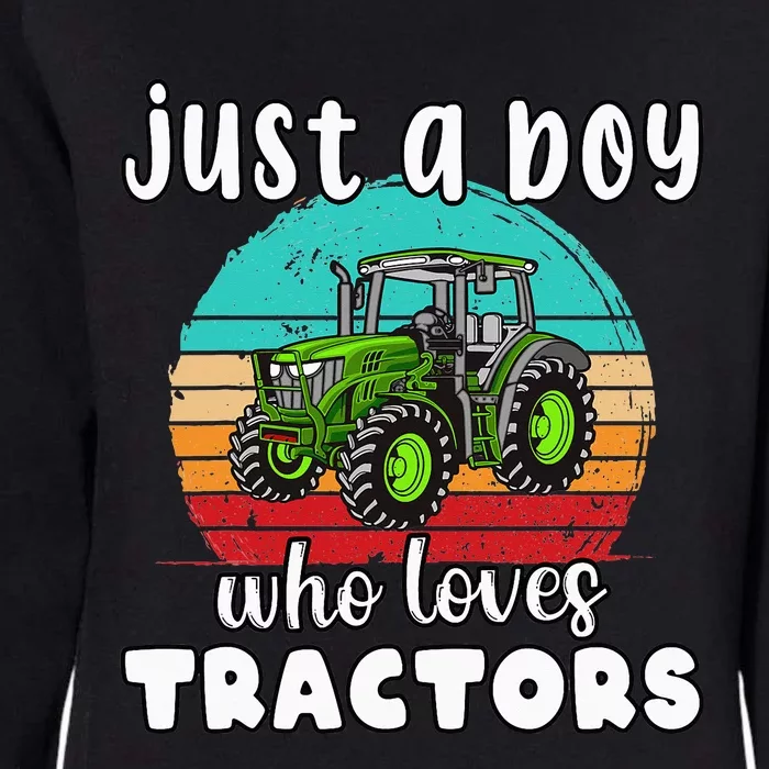 Just A  Who Loves Tractors Funny Farm birthday Womens California Wash Sweatshirt