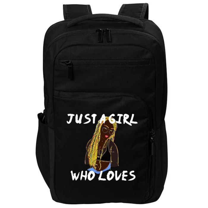 Just A Who Loves African American Anime Gift Impact Tech Backpack