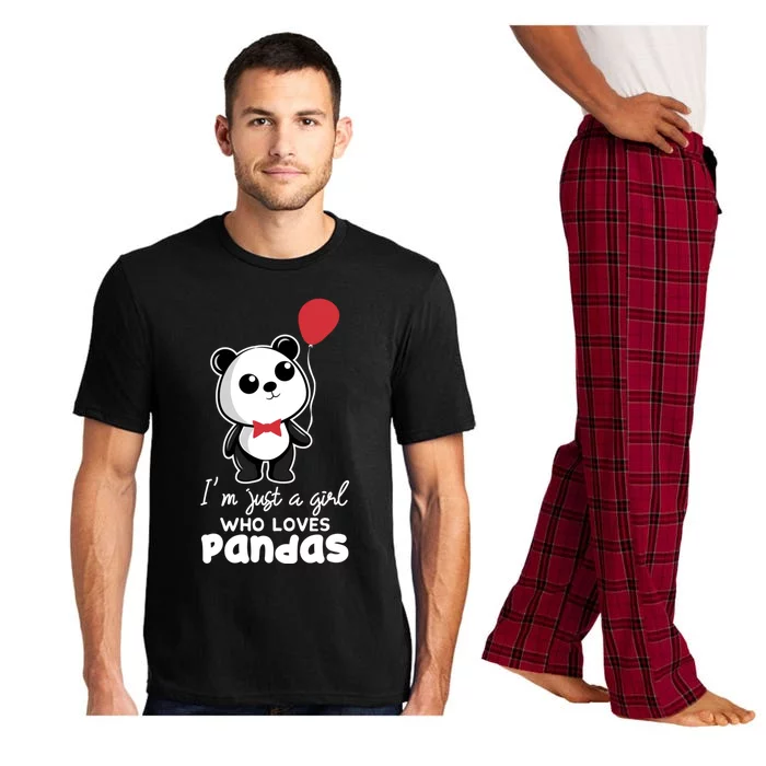 Just A Who Loves Pandas Panda Meaningful Gift Funny Gift Pajama Set