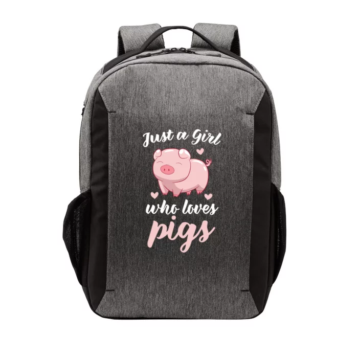 Just A Who Loves Pigs Cute Pig Lovers Gift Cool Gift Vector Backpack