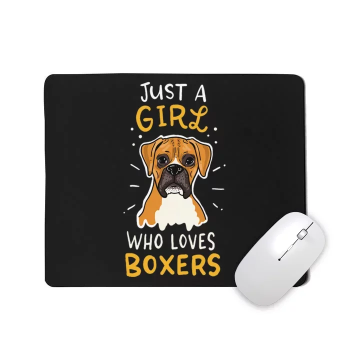 Just A Who Loves Boxers Dog School Gift Mousepad