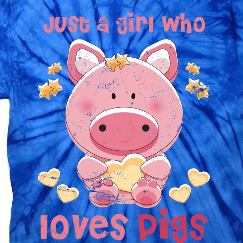 Just A Who Loves Pig Cute Gift Tie-Dye T-Shirt