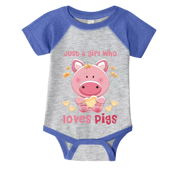 Just A Who Loves Pig Cute Gift Infant Baby Jersey Bodysuit