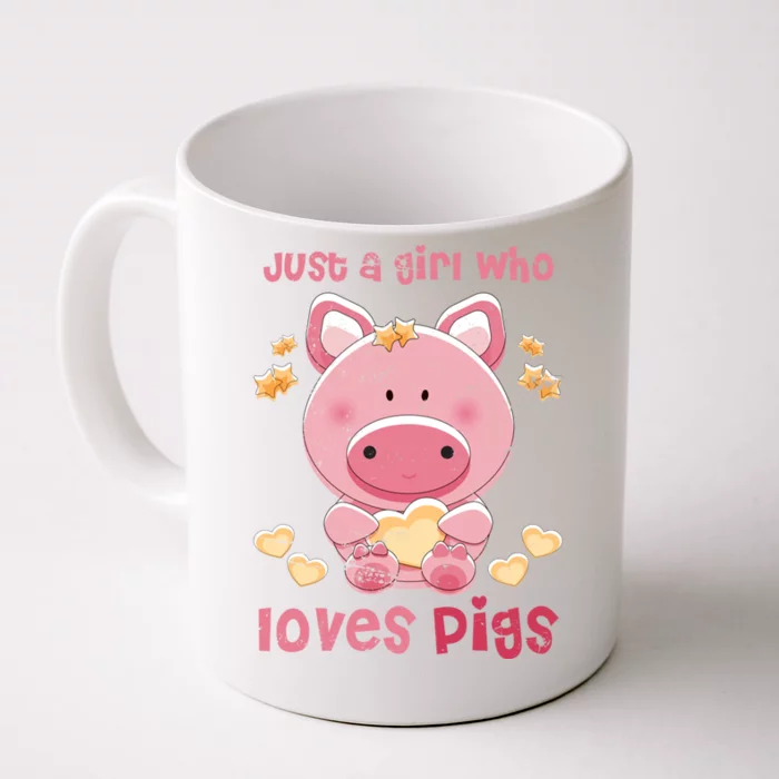 Just A Who Loves Pig Cute Gift Front & Back Coffee Mug